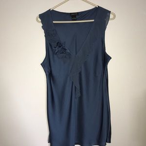 Silky Blue Dress Tank